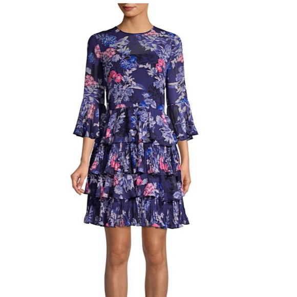 Eliza J Dresses & Skirts - NWT Eliza J floral chiffon tiered dress